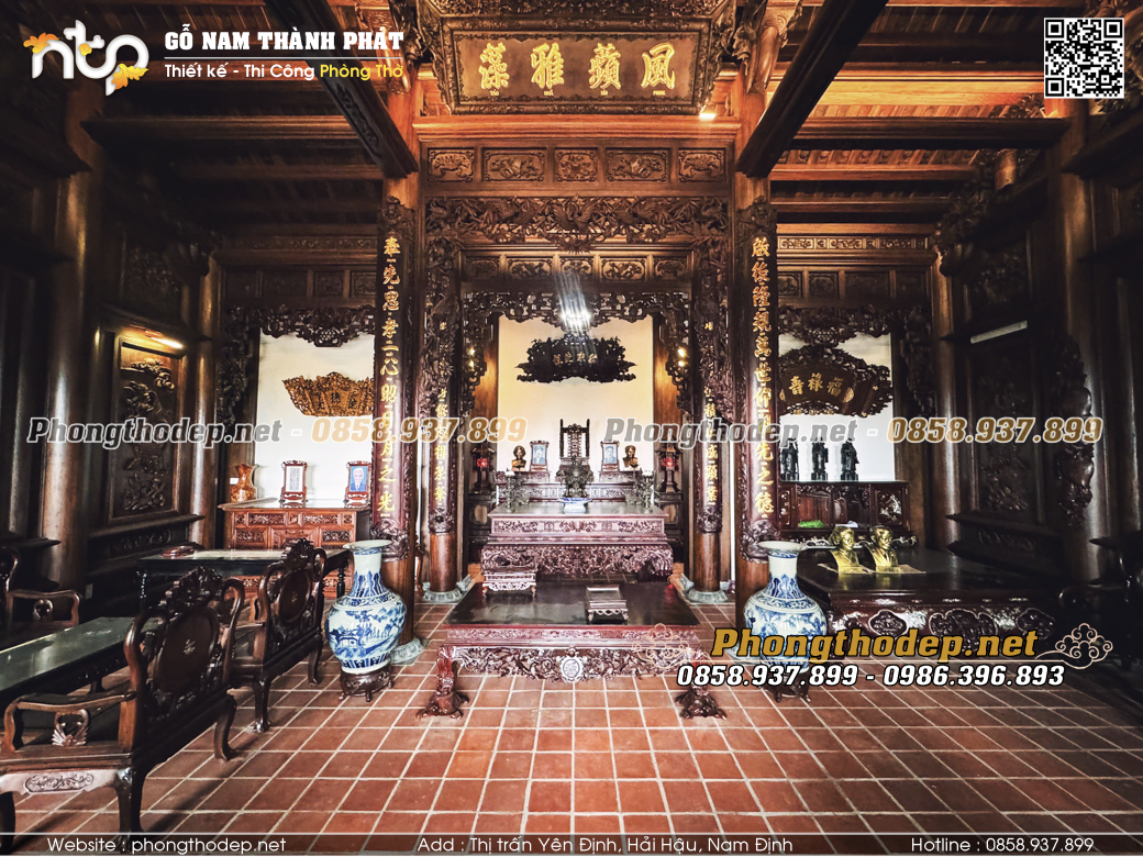 Thi công nhà gỗ 3 gian giả cổ đẹp tại Hải Phòng